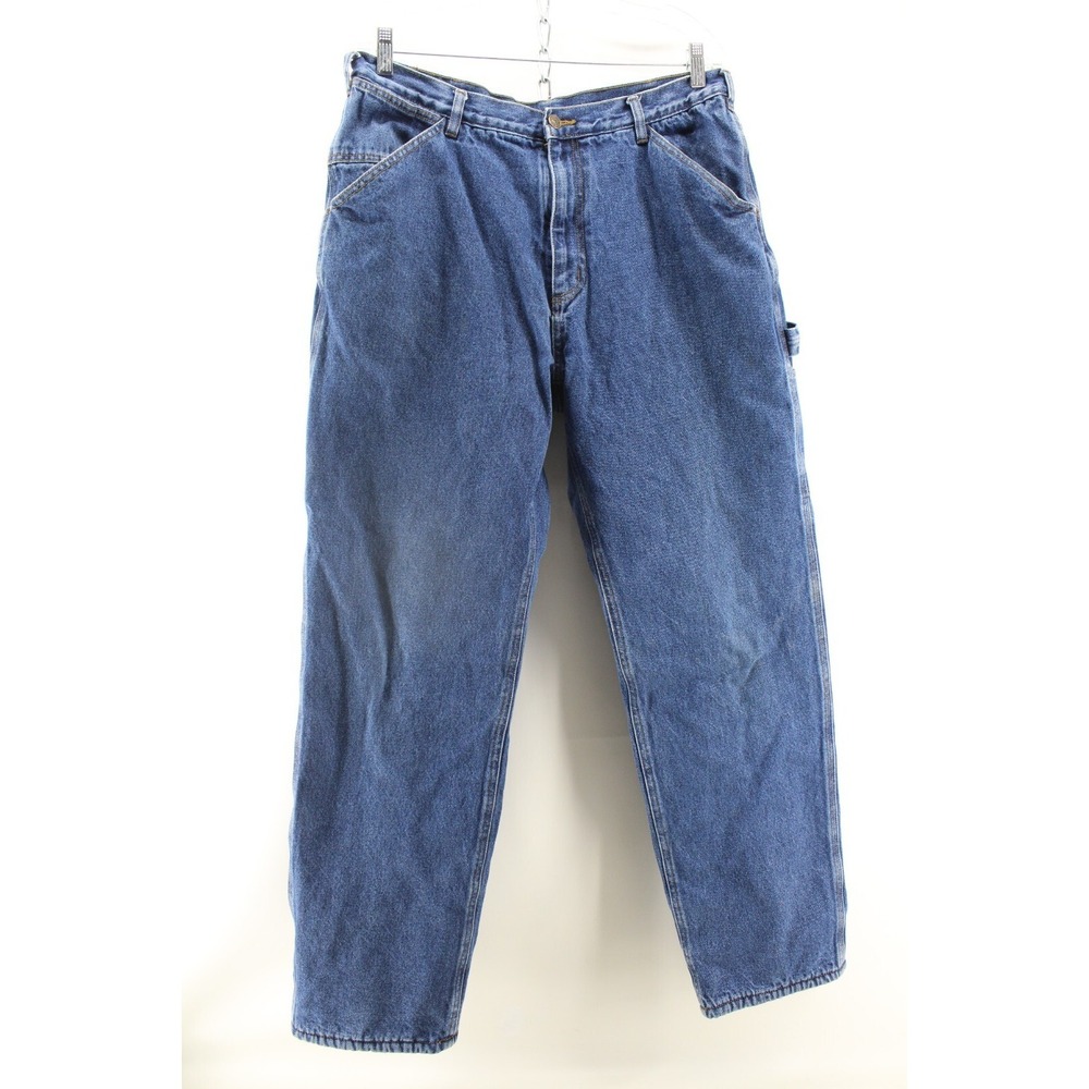 GUIDE GEAR FIELD TESTED Insulated Fleece Lined Blue Carpenter Jeans Men's 36x32‎